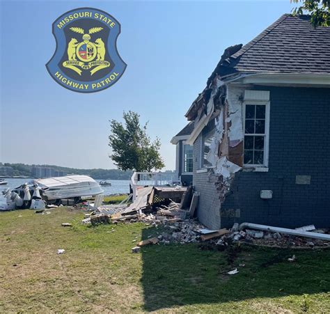 Boat crashes into Lake of the Ozarks home, injuring 8 on board, troopers say